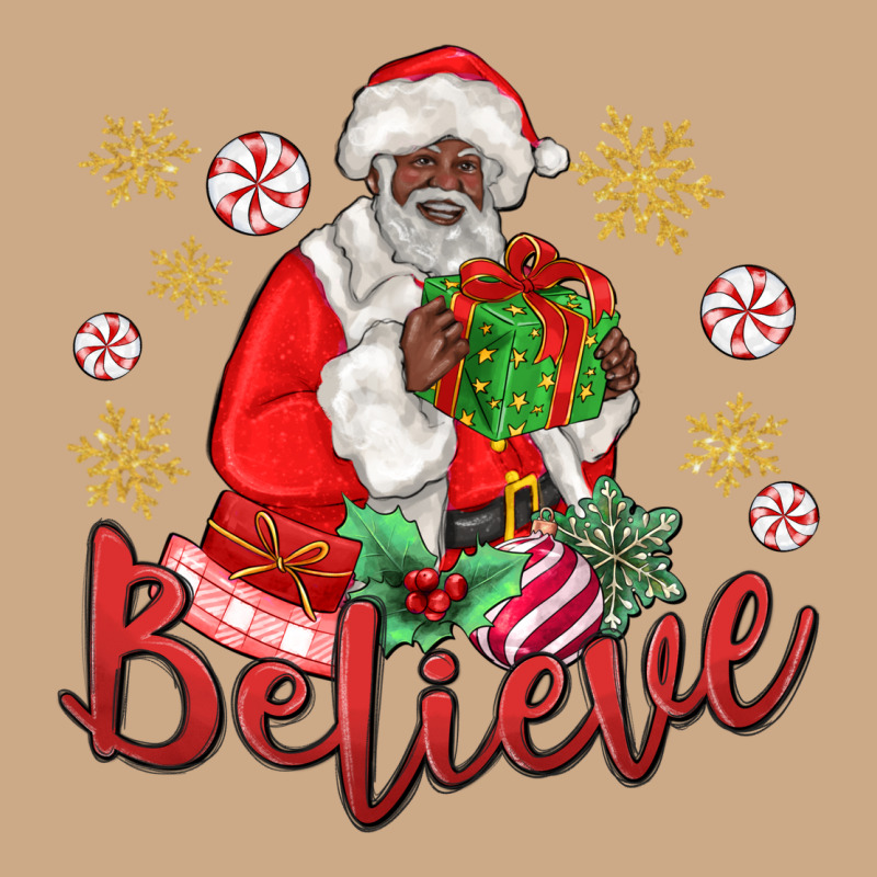Believe Black Santa Christmas Vintage Hoodie by MaliasSmallBusiness | Teevron
