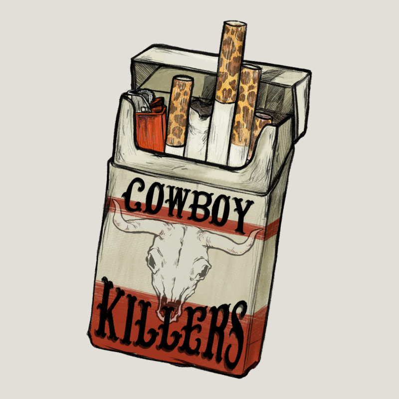 Cowboy Killers Cigarette Package Heavy Core Tee by NancyCooperArtShop | Teevron