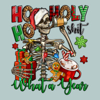 Ho Ho Holy Shit What A Year Christmas Skeleton Heavy Core Tee | Teevron