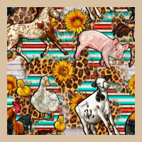 Western Leopard Farm Animals Seamless Pattern Heavyweight Hoodie | Teevron