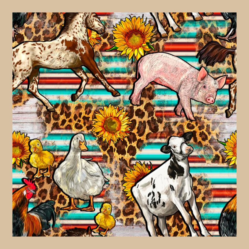 Western Leopard Farm Animals Seamless Pattern Heavyweight Hoodie by FaDigitalArtStudio | Teevron