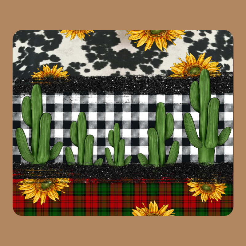 Cowhide Cacti Sunflowers Christmas Mousepad Long Sleeve Tee by Jasminsmagicworld | Teevron
