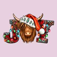 Joy Christmas Shaggy Cow Ladies Tee | Teevron