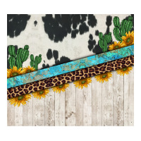cowhide sunflowers cactus | Teevron