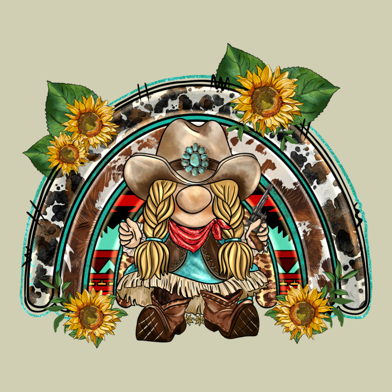 Western Gnome Sunflowers Rainbow Heavy Core Tee by BarkalooDesign | Teevron