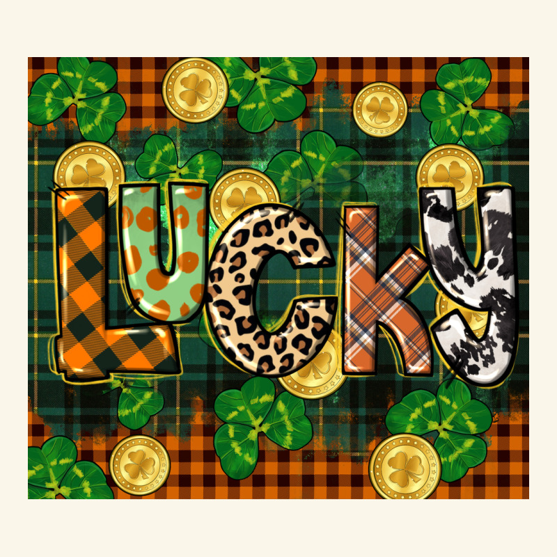 St Patricks Day Lucky Clover And Coins Premium Hoodie by CowGirlArtShop | Teevron
