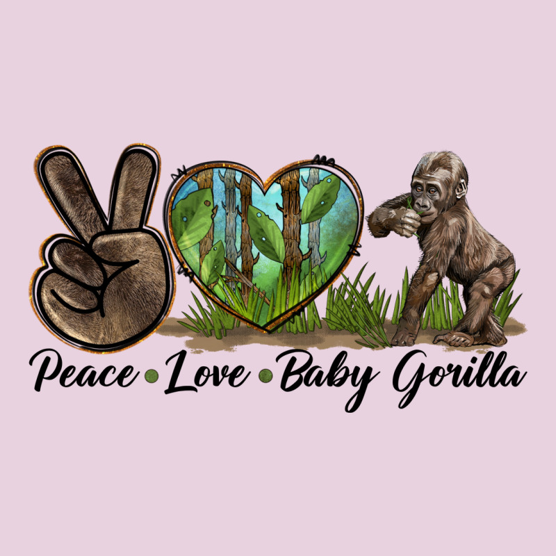 Peace Love Baby Gorilla Ladies Tee by LillyAllenDesigns | Teevron