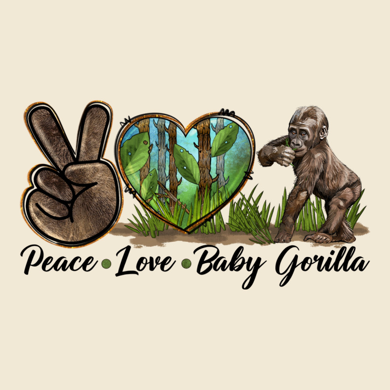 Peace Love Baby Gorilla Ladies Tee by LillyAllenDesigns | Teevron
