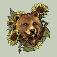 Bear Head Sunflowers Ladies Tee | Teevron