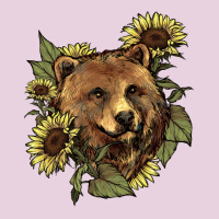 Bear Head Sunflowers Ladies Tee | Teevron