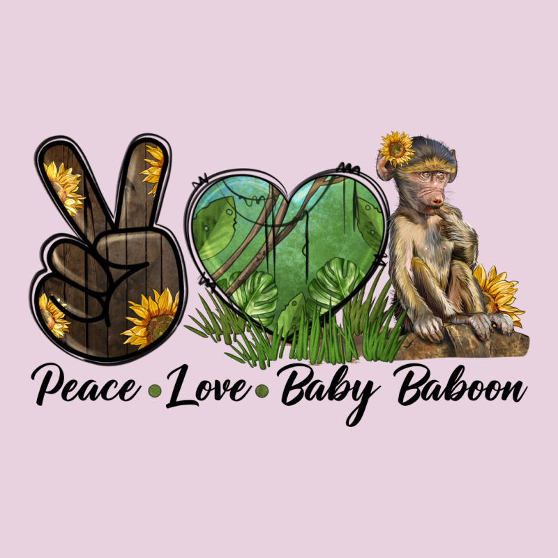 Peace Love Baby Baboon Ladies Tee by LillyAllenDesigns | Teevron