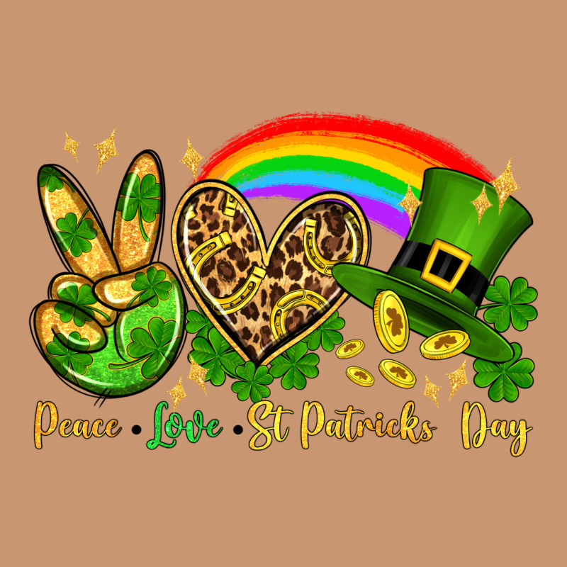 Peace Love St. Patrick's Day Heavyweight Hoodie by OliviaCreatesArt | Teevron