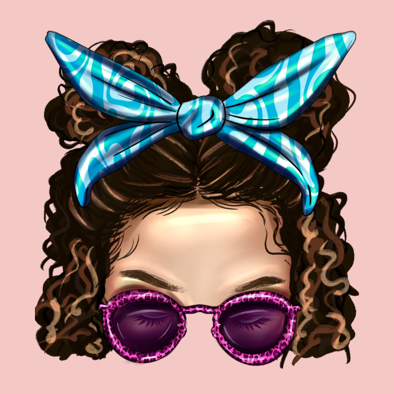 Messy Bun Mom And Pink Leopard Sunglasses Urban Heavy Tee by BundleAndBundleShop | Teevron
