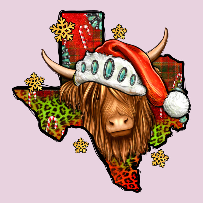 Shaggy Cow Texas Christmas Ladies Tee by Jasminsmagicworld | Teevron