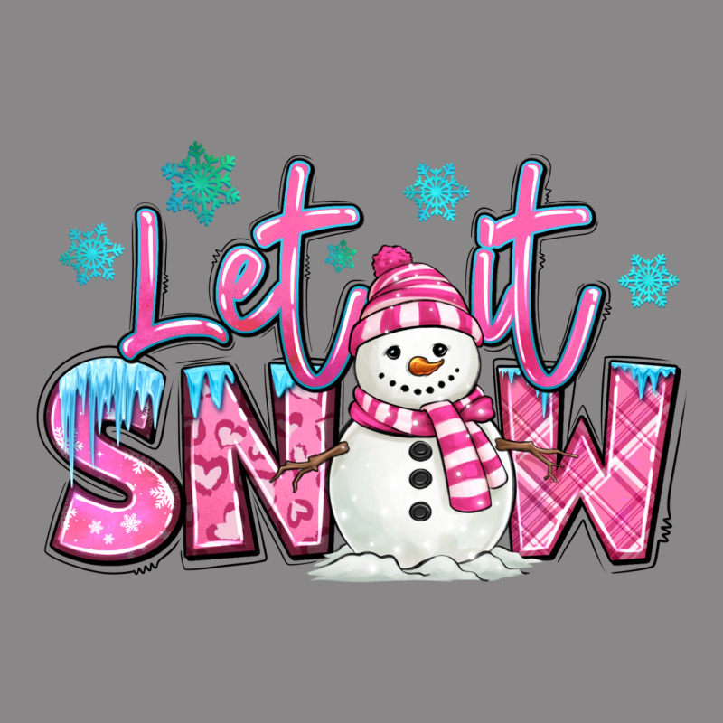 Let It Snow Pink Christmas Snowman Vintage Tee by MaliasSmallBusiness | Teevron