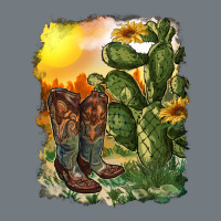 Western Boots With Cactus And Desert Heavyweight Sweatshirt | Teevron
