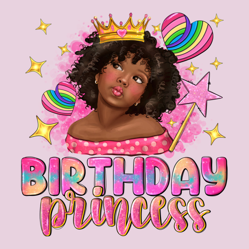 Birthday Princess With Afro Girl Ladies Tee by NancyCooperArtShop | Teevron