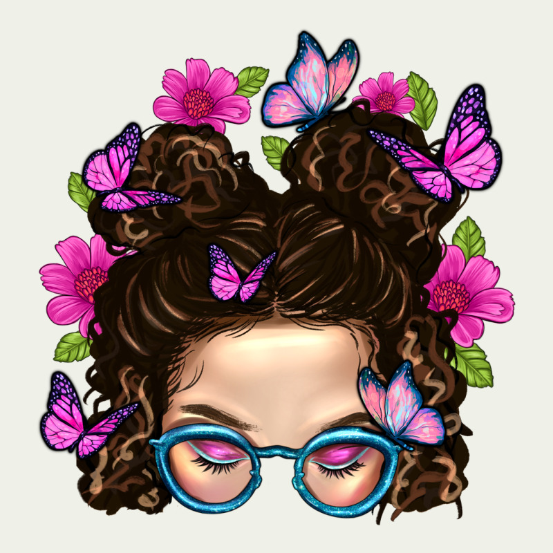 Messy Bun Mom With Butterfly Urban Heavy Tee by BundleAndBundleShop | Teevron