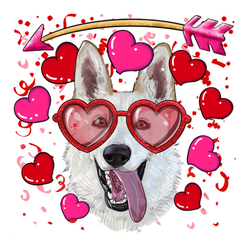 Valentine's Day  White Shepherd Ladies Tee by RanaPortraitStore | Teevron