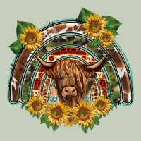 Scottish Calf Sunflowers Rainbow Ladies Tee | Teevron