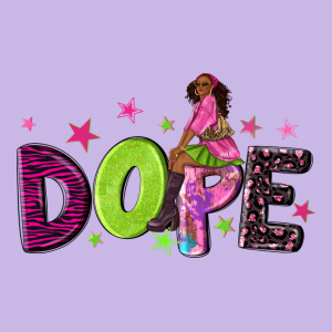 Dope With Afro Black Woman Heavy Core Tee Designed By Nancycooperartshop