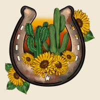 Western Horseshoe Sunflower Cactus Premium Tee | Teevron