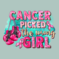 Cancer Picked The Wrong Girl Breast Cancer Premium Sweatshirt | Teevron