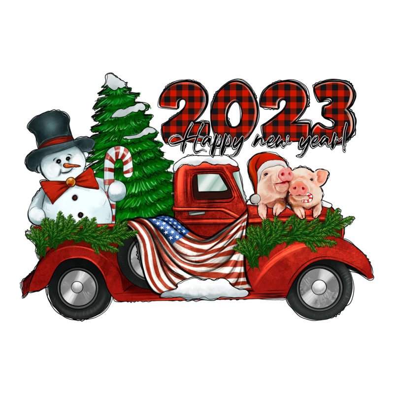 Happy New Year Truck 2023 Ladies Tee by Jasminsmagicworld | Teevron