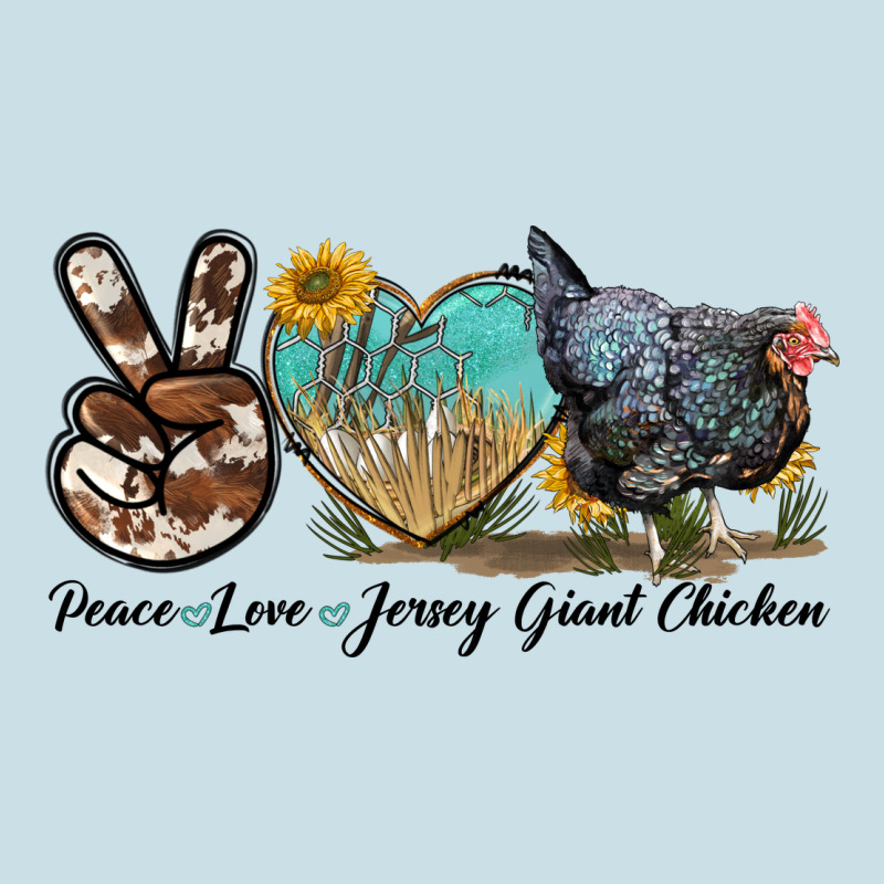 Peace Love Jersey Giant Chicken Ladies Tee by LillyAllenDesigns | Teevron