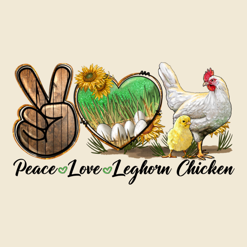 Peace Love Leghorn Chicken Ladies Tee by LillyAllenDesigns | Teevron