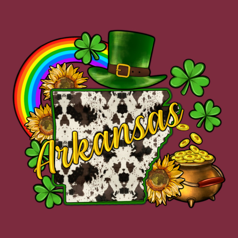 Arkansas Map St. Patrick's Premium Hoodie by CowGirlArtShop | Teevron