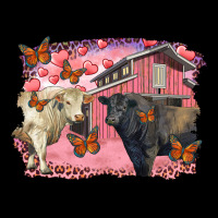 Valentine's Day Barn And Black Angus With Charolais Ladies Tee | Teevron