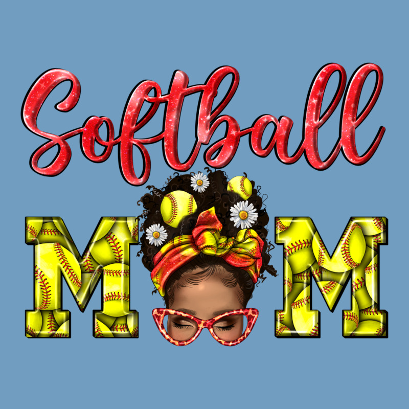 Softball Mom And Afro Messy Bun Mom Urban Heavy Tee by BundleAndBundleShop | Teevron