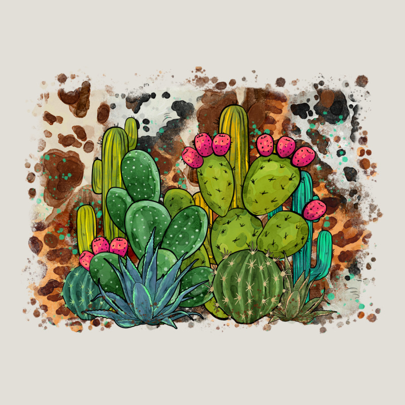 Watercolor Cactus Western Background Heavy Core Tee by BarkalooDesign | Teevron
