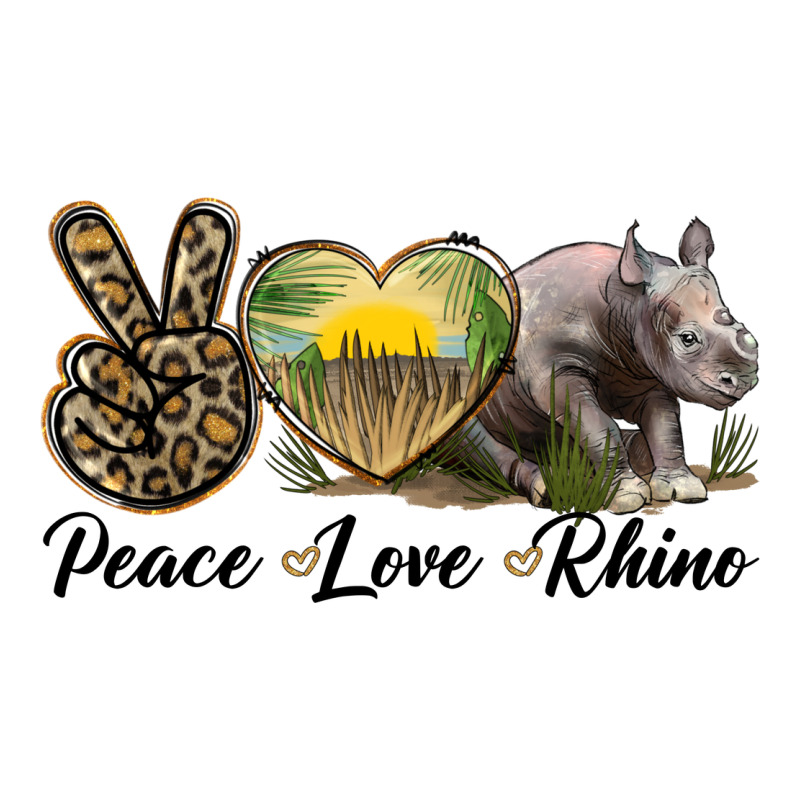 Peace Love Rhino Ladies Tee by LillyAllenDesigns | Teevron