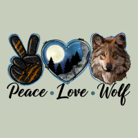 Peace Love Wolf Head Ladies Tee | Teevron