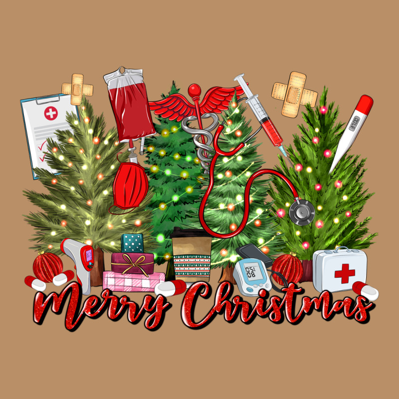 Merry Christmas Nurse Trees Vintage Hoodie by MaliasSmallBusiness | Teevron