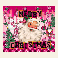 Merry Pink Christmas Santa Vintage Tee | Teevron