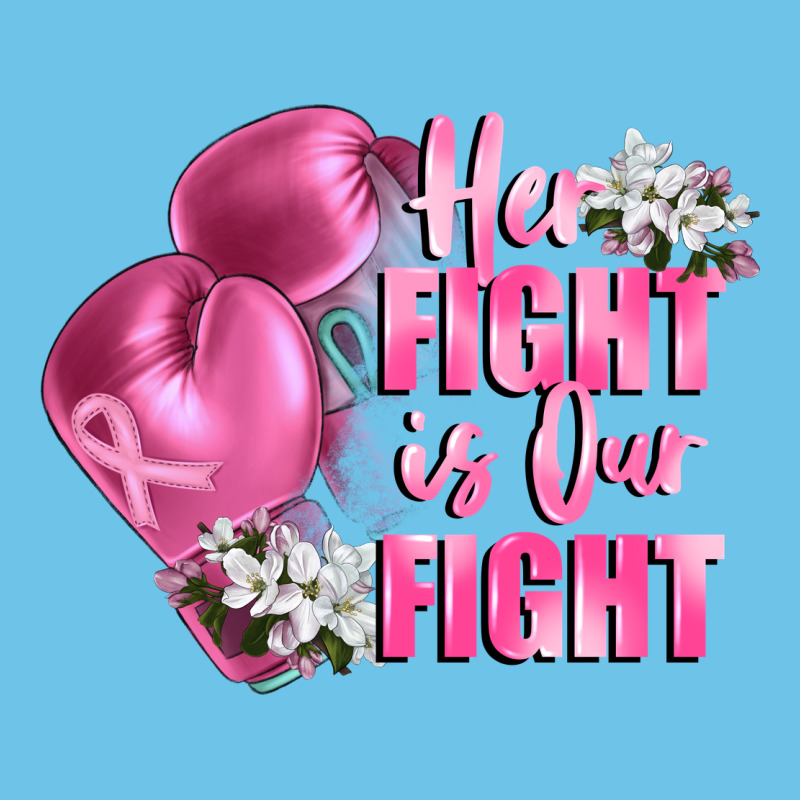 Her Fight Is Our Fight Breast Cancer Awareness Premium Sweatshirt by FaDigitalArtStudio | Teevron