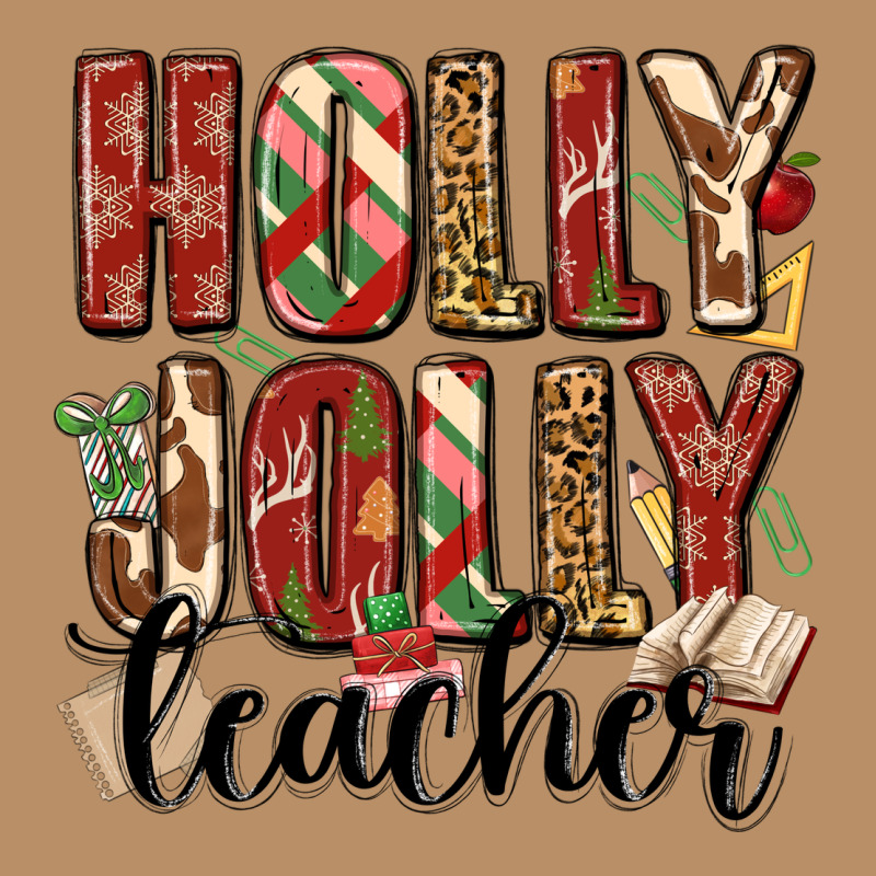Holly Jolly Teacher Vintage Hoodie by MaliasSmallBusiness | Teevron