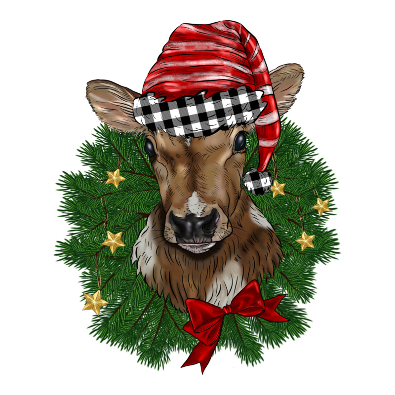 Christmas Wreath Baby Calf Premium Tee by BarkalooDesign | Teevron