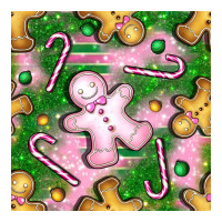 christmas smile gingerbread cookie seamless pattern bbs | Teevron
