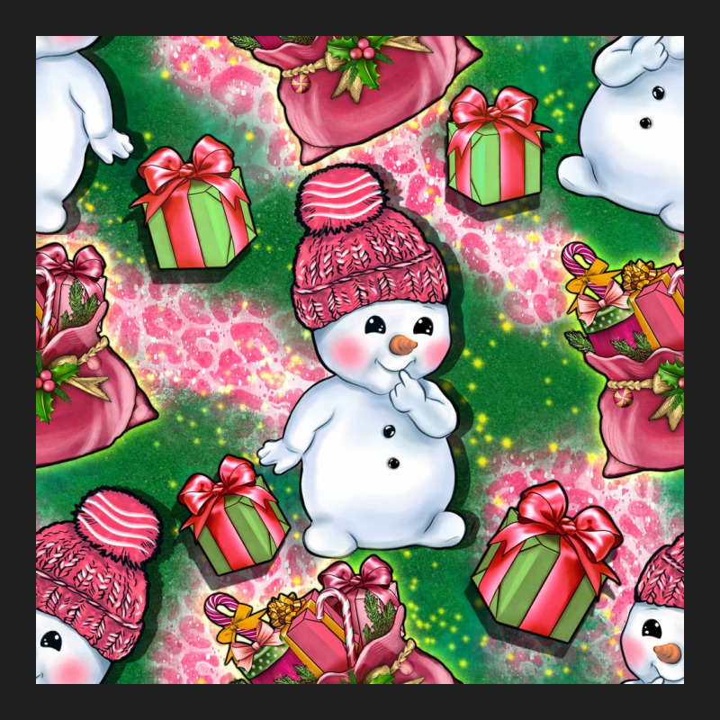 Cute Snowman And Gift Box With Leopard Seamless Pattern Bbs Classic Tee by BundleAndBundleShop | Teevron