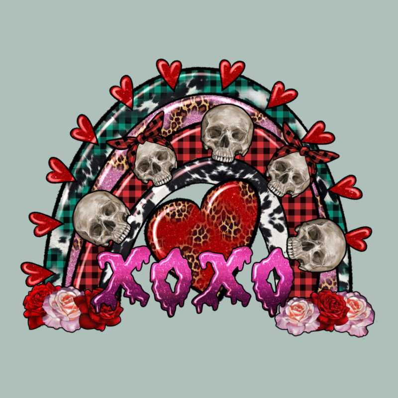 Skull Xoxo Rainbow Valentine's Day Heavyweight Hoodie by FaDigitalArtStudio | Teevron