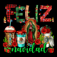 Feliz Navidad Lady Of Guadalupe Christmas Coffee Heavy Core Tee | Teevron