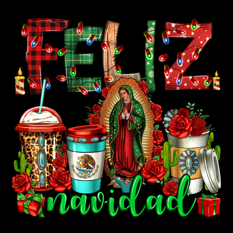 Feliz Navidad Lady Of Guadalupe Christmas Coffee Heavy Core Tee by Jasminsmagicworld | Teevron
