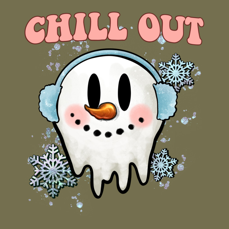 Chill Out Christmas Snowman Vintage Hoodie by MaliasSmallBusiness | Teevron