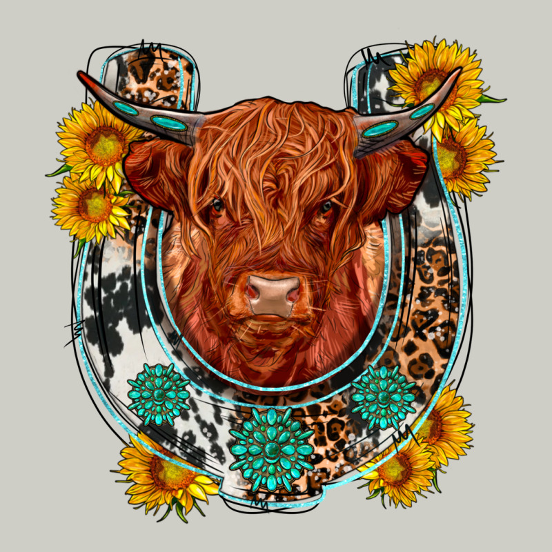 Western Leopard Cowhide Cow Horseshoe Heavyweight Hoodie by OliviaCreatesArt | Teevron