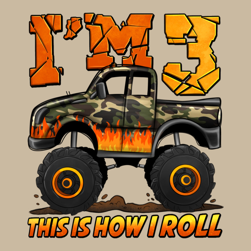 I'm Three This Is How I Roll Monster Truck Birthday Long Sleeve Tee by Jasminsmagicworld | Teevron