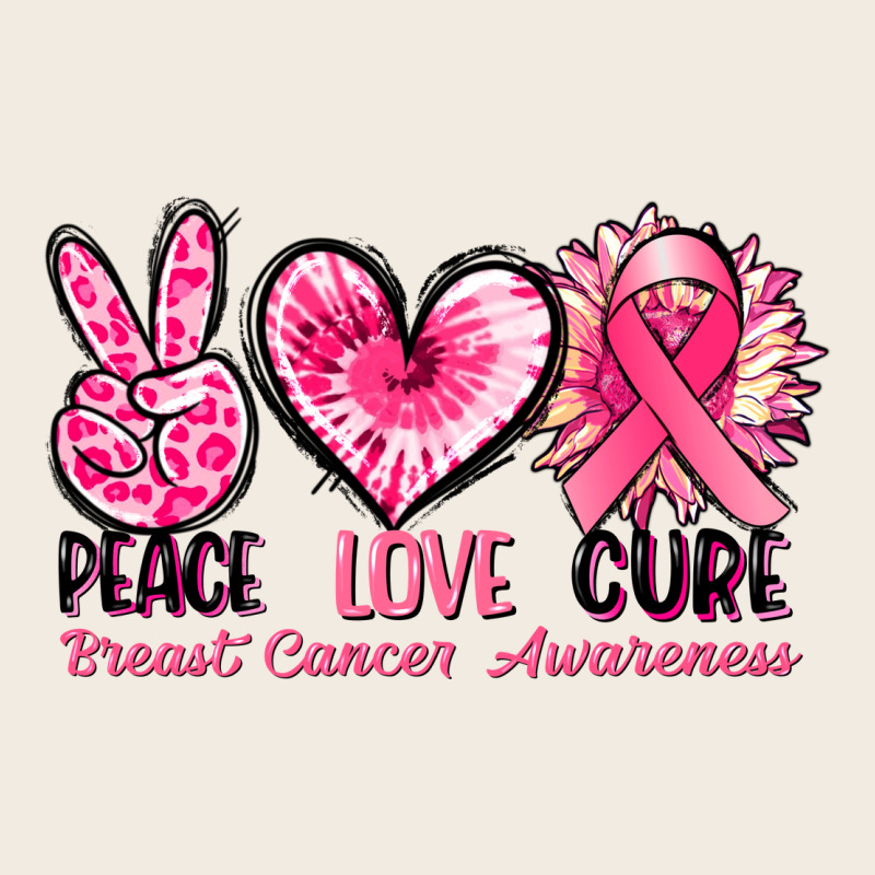 Peace Love Cure Breast Cancer Awareness Premium Sweatshirt by FaDigitalArtStudio | Teevron